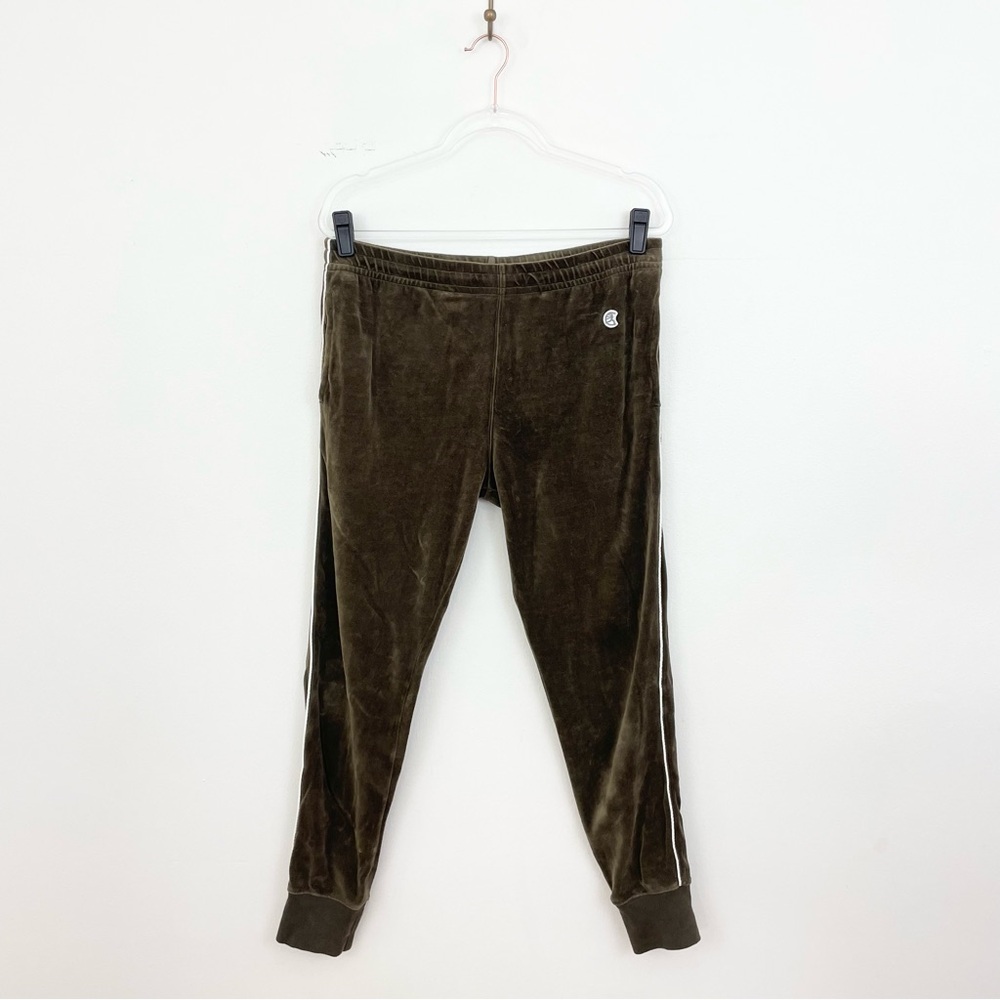 Todd Snyder X Champion Olive Green Velour Track Pants - Men's
